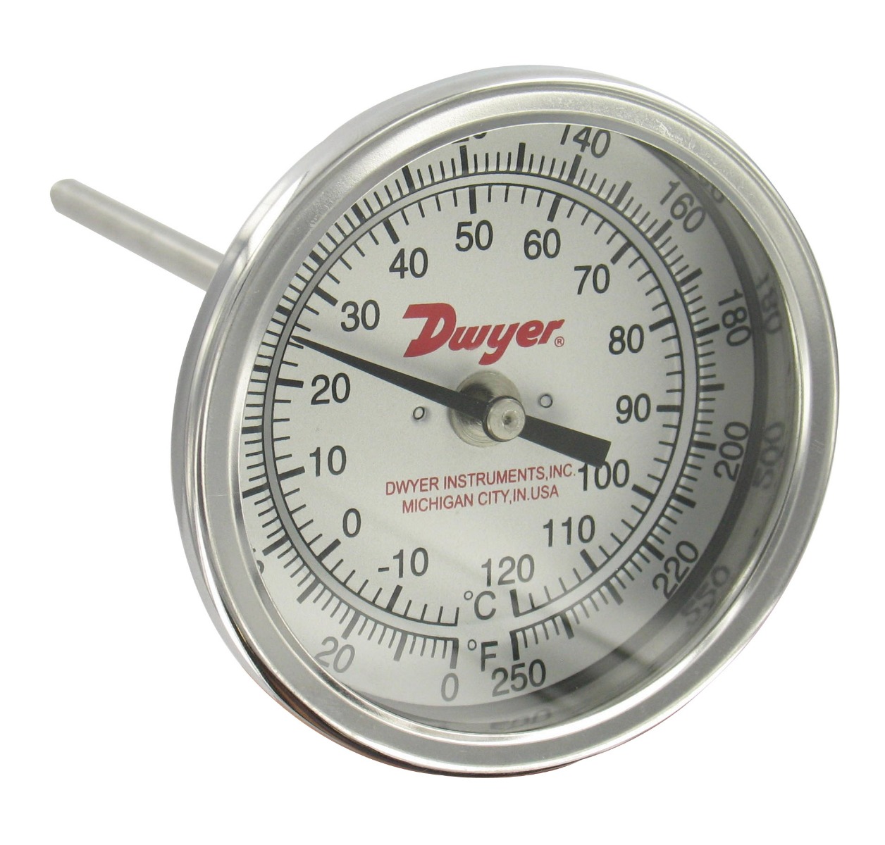 Watts Bimetall Zeigerthermometer axial Thermometer für