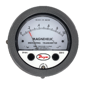 Series 605 Magnehelic® Differential Pressure Indicating Transmitter, front view (605-1 shown)