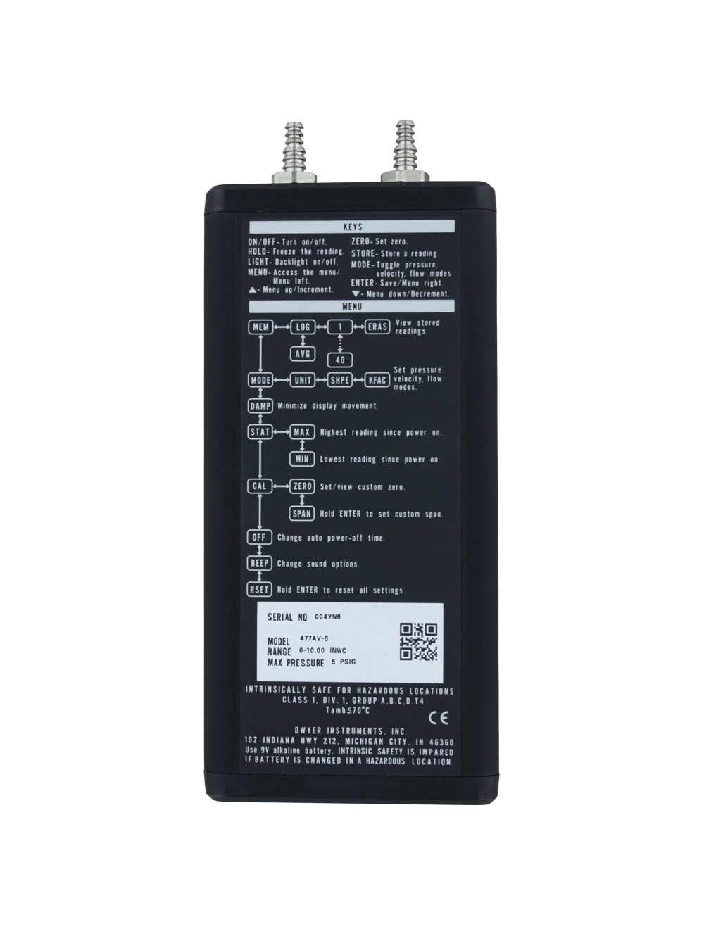 Series 477AV Handheld Digital Manometer | Dwyer Instruments