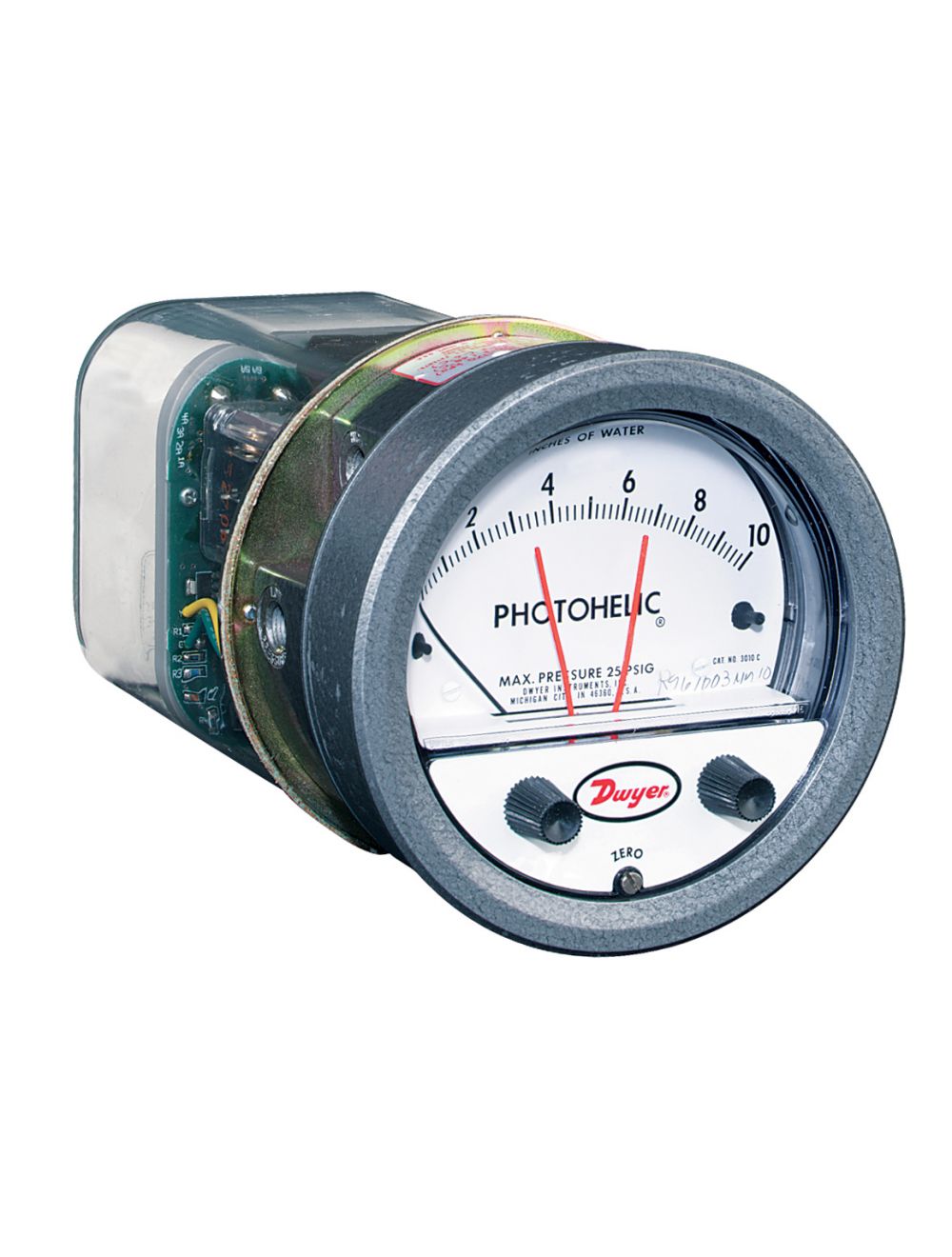 Dwyer Photohelic Series A3000 Pressure Switch/Gauge Range 5-0-5WC 