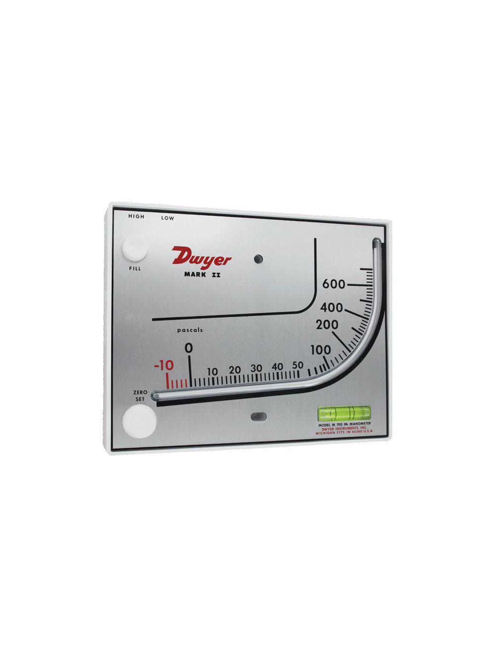 0.826 sp Red Gauge Fluid Fоur Расk Inclined-Vertical Scale Dwyer Series Mark II 25 Molded Plastic Manometer gr. 0 to 3 inH2O Measuring Range 