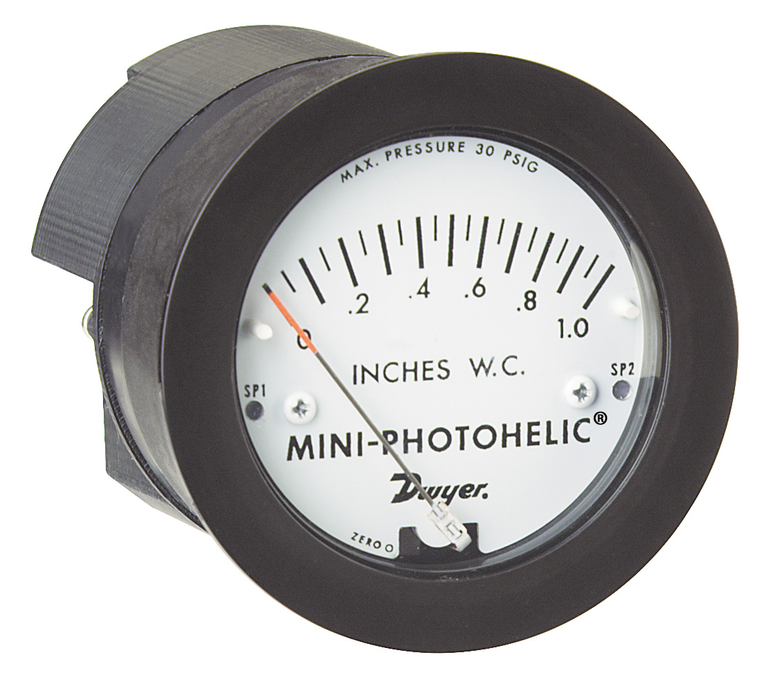 Series MP Mini-Photohelic® Differential Pressure Switch/Gage