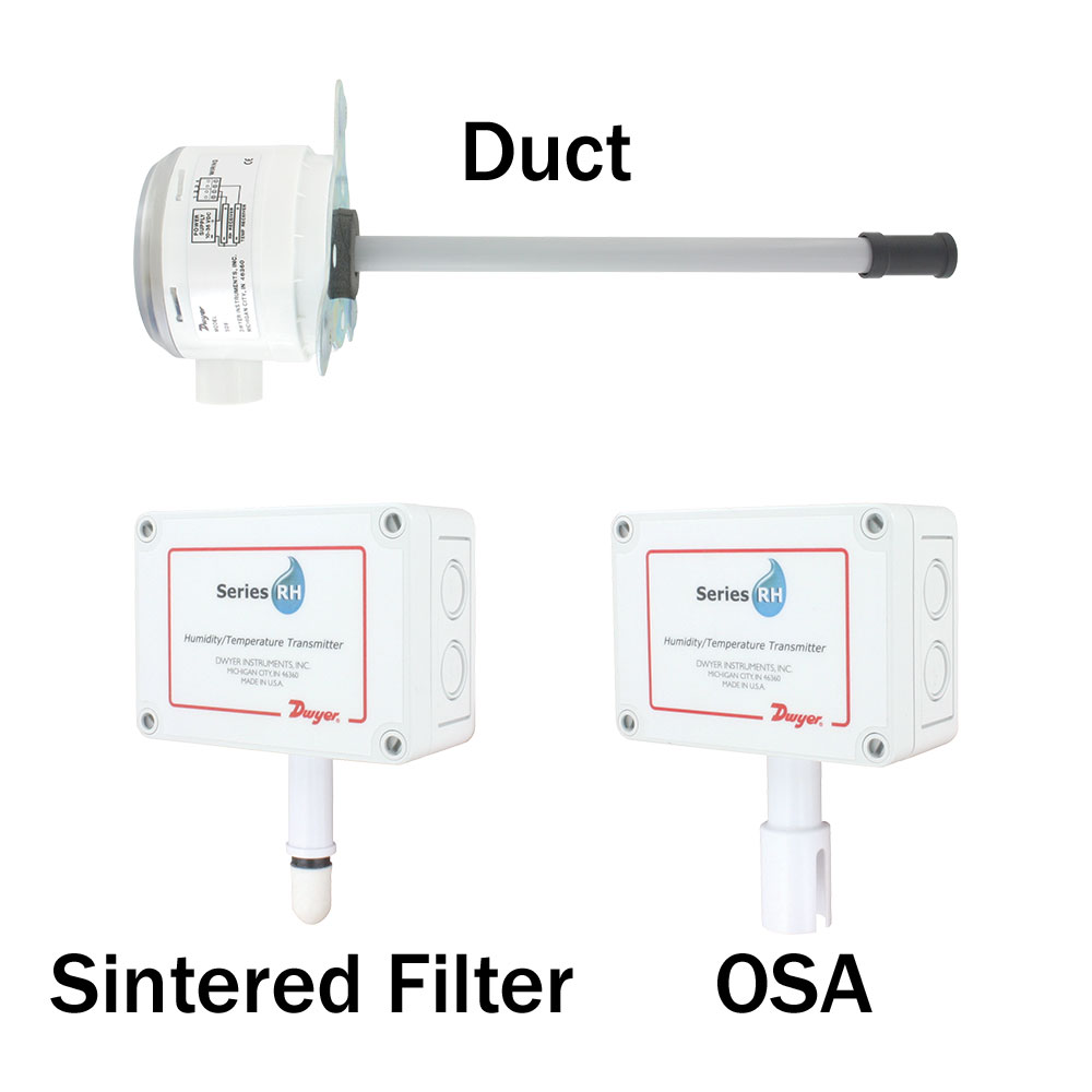 Duct Humidity (%RH) Sensor with Optional Temperature Sensor